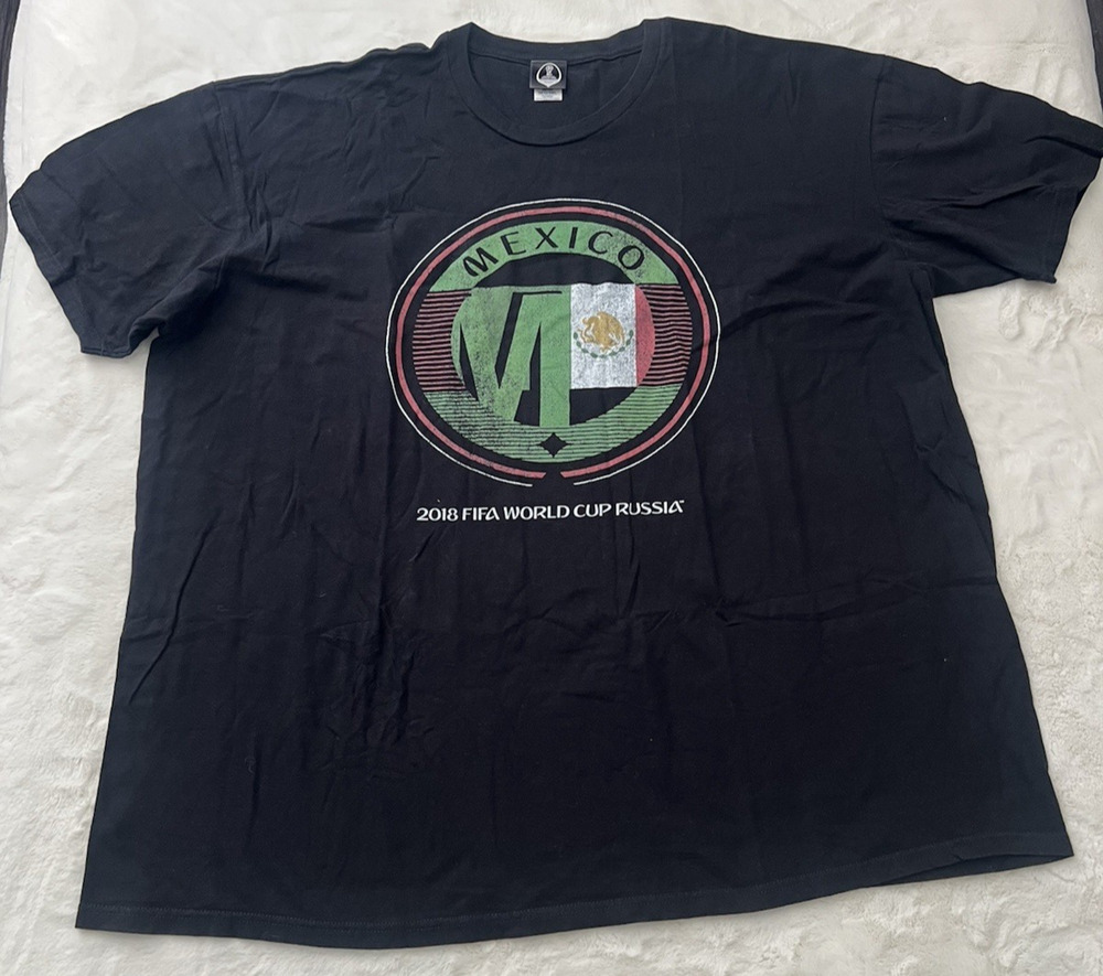 Mexico 2018 FIFA World Cup T Shirt Mens 3XL Black Soccer Graphic Tee